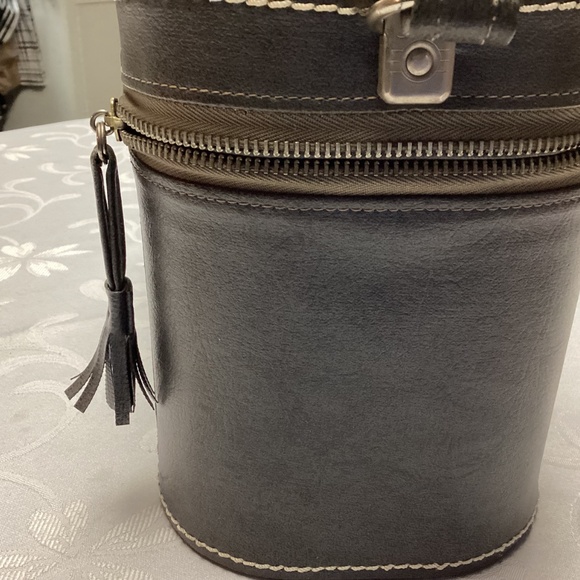 Vintage 50s 60s SKYWAY Luggage Train Cosmetic Case Mid Century Pinup Glam Travel - Picture 5 of 15